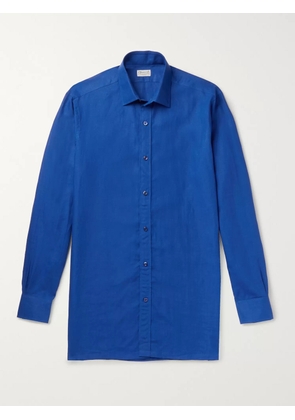 Charvet - Linen Shirt - Men - Blue - EU 38