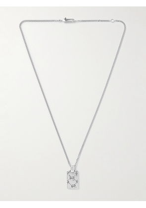 Gucci - Logo-Engraved Silver Pendant Necklace - Men - Silver