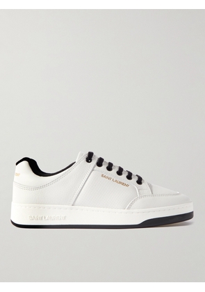SAINT LAURENT - SL/61 Perforated Leather Sneakers - Men - White - EU 40