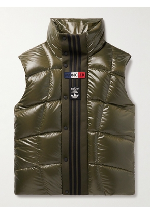 Moncler Genius - adidas Originals Bozon Tech Jersey-Trimmed Quilted Glossed-Shell Down Gilet - Men - Green - 1