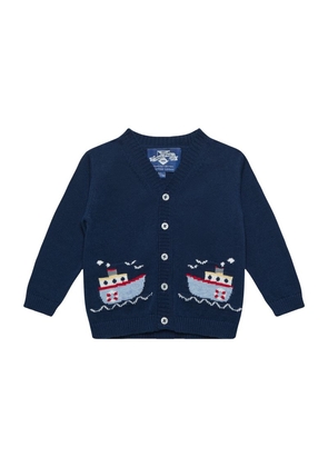 Trotters Matching Tugboat Cardigan (3-24 Months)