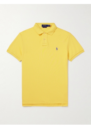Polo Ralph Lauren - Slim-Fit Logo-Embroidered Cotton-Piqué Polo Shirt - Men - Yellow - XS