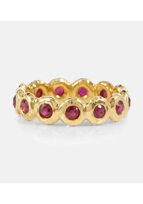 Octavia Elizabeth Nesting Gem 18kt gold eternity ring with rubies