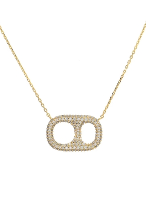 Micropave Pop Drop Necklace In Gold