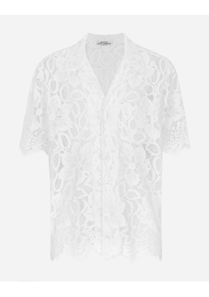 Dolce & Gabbana Lace Hawaiian Shirt - Man Shirts White 42