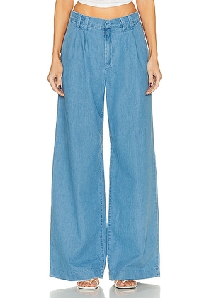 SPRWMN Pleated Trouser in Danielle - Blue. Size L (also in ).