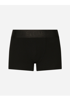 Dolce & Gabbana Two-way-stretch Jersey Regular-fit Boxers - Man Underwear And Loungewear Black Cotton 7