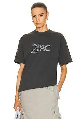 SIXTHREESEVEN 2pac All Eyez On Me T-shirt in Washed Black - Black. Size XS (also in ).