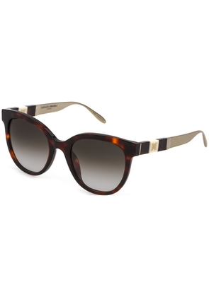 Carolina Herrera Grey Gradient Oval Ladies Sunglasses SHN621M 0L95 52