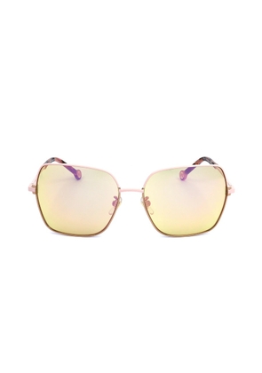 Carolina Herrera Gold Butterfly Ladies Sunglasses SHE174 2AMX 54
