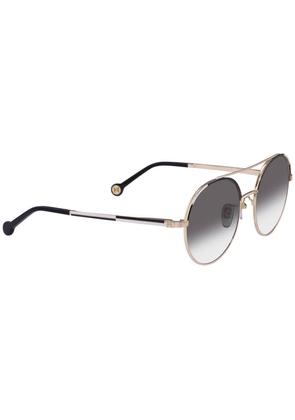 Carolina Herrera Gradient Grey Round Ladies Sunglasses SHE173 0301 53