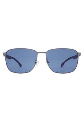 Hugo Boss Blue Rectangular Mens Sunglasses BOSS 1469/F/SK 0R81/KU 62