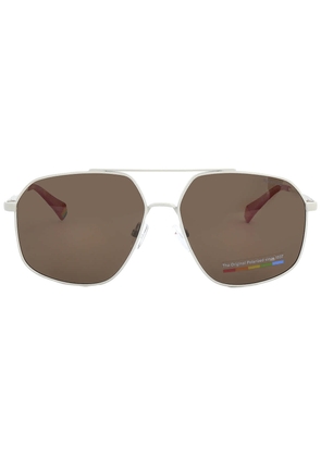 Polaroid Polarized Bronze Pilot Unisex Sunglasses PLD 6173/S 010A/SP 58