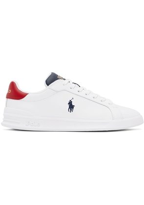 Polo Ralph Lauren White Heritage Court II Leather Sneakers