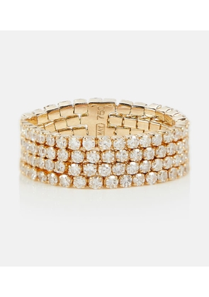 Shay Jewelry 4 Thread Stack 18kt yellow gold ring with diamonds