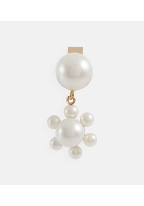 Sophie Bille Brahe Petite Deux Jeanne 14kt gold and pearls single earring