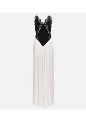 Victoria Beckham Lace-trimmed satin gown