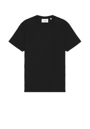 FRAME Duo Fold Tee in Noir - Black. Size S (also in ).
