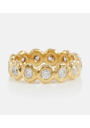Octavia Elizabeth Nesting Gem 18kt gold eternity ring with diamonds