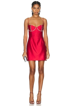 Rachel Gilbert Rozalia Mini Dress in Red - Red. Size 4 (also in 3).