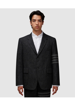 Unstructured 4 bar tweed blazer