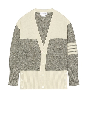 Thom Browne Reversed Jersey Oversized Cardigan in Light Grey - Grey. Size 1 (also in ).