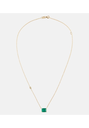 Shay Jewelry 18kt yellow gold necklace with emerald and diamond