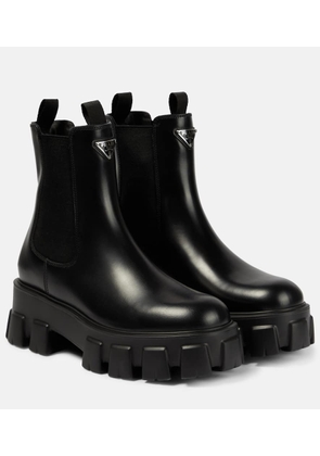 Prada Monolith leather Chelsea boots