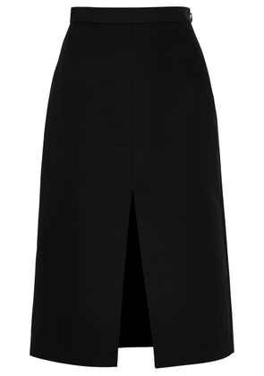 Khaite Fraser Faille Midi Skirt - Black - 6