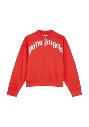 Palm Angels Kids Logo-print Cotton Sweatshirt - Red - 04YR (4 Years)