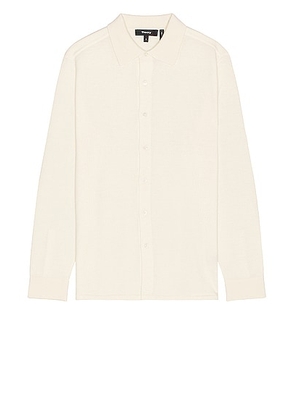 Theory Lorean Shirt in Ivory - Ivory. Size M (also in L, S).