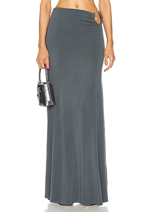 Jade Cropper Metal Wire Long Skirt in Dye Grey - Grey. Size L (also in M, S).
