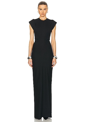 Alexander Wang Drop Shoulder Crew Neck Maxi Dress With Side Drape in Black - Black. Size 0 (also in 2, 8).