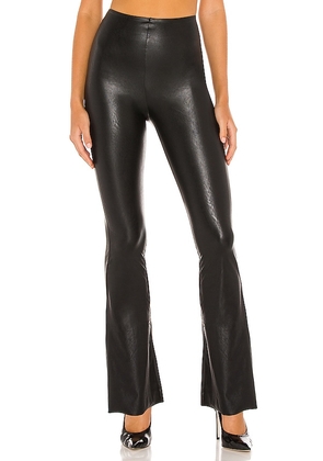 Commando Faux Leather Flared Pant in Black. Size L, S.