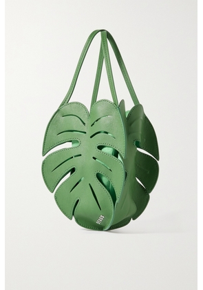 STAUD - Palm Cutout Embossed Textured-leather Bucket Bag - Green - One size