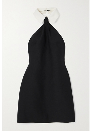 Valentino Garavani - Wool And Silk-blend Halterneck Mini Dress - Black - IT36,IT38,IT40,IT42,IT44,IT46