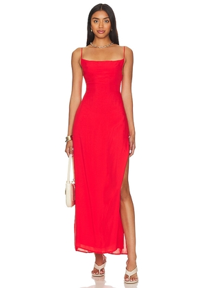 Indah Zera Maxi Dress in Red. Size M, XS.