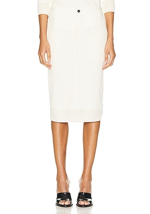 Bottega Veneta Pencil Skirt in Sea Salt - White. Size M (also in L, XS).