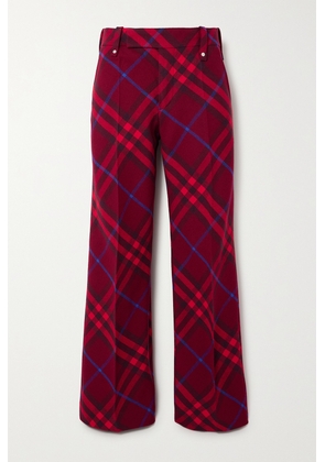 Burberry - Layered Checked Wool Straight-leg Pants - UK 2,UK 4,UK 6,UK 8,UK 10,UK 12,UK 14