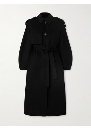 Mackage - Ceyla Belted Wool-felt Trench Coat - Black - xx small,x small,small,medium,large
