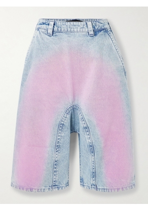 Y/Project - Soufflé Flocked Denim Shorts - Blue - 25,26,27,28,29