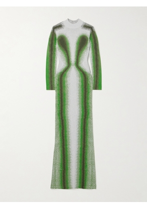Y/Project - Metallic Stretch Jacquard-knit Maxi Dress - Green - x small,small,medium,large,x large