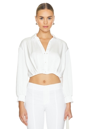 Alice + Olivia Pierre Button Down in Ivory. Size L, S, XL.