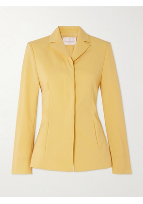Carolina Herrera - Wool-blend Twill Blazer - Yellow - US4,US6,US8