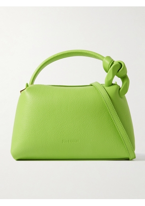 JW Anderson - Jwa Corner Small Chain-embellished Textured-leather Shoulder Bag - Green - One size