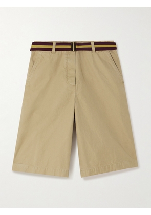 Dries Van Noten - Belted Cotton-twill Shorts - Neutrals - FR34,FR36,FR38,FR40,FR42,FR44