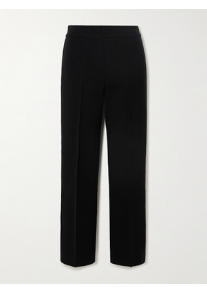 HIGH SPORT - Jules Stretch-cotton Jacquard Straight-leg Pants - Black - x small,small,medium,large,x large
