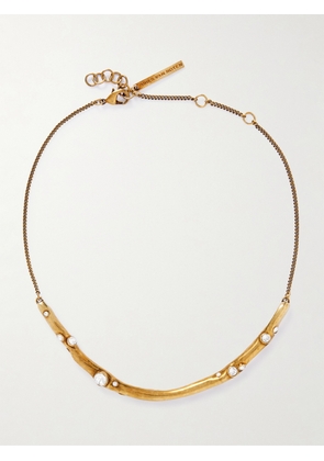 Dries Van Noten - Gold-tone Crystal-embellished Necklace - Metallic - One size