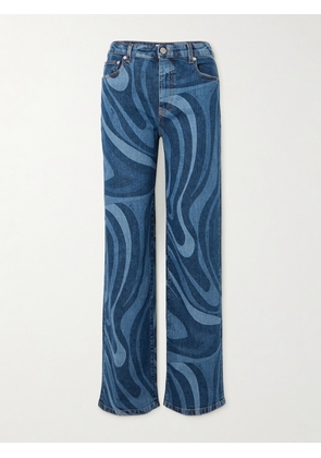 PUCCI - Printed High-rise Straight-leg Jeans - Blue - IT38,IT40,IT42,IT44,IT46,IT48
