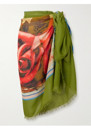 Jean Paul Gaultier - Floral-print Modal And Cashmere-blend Pareo - Multi - One size